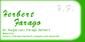 herbert farago business card
